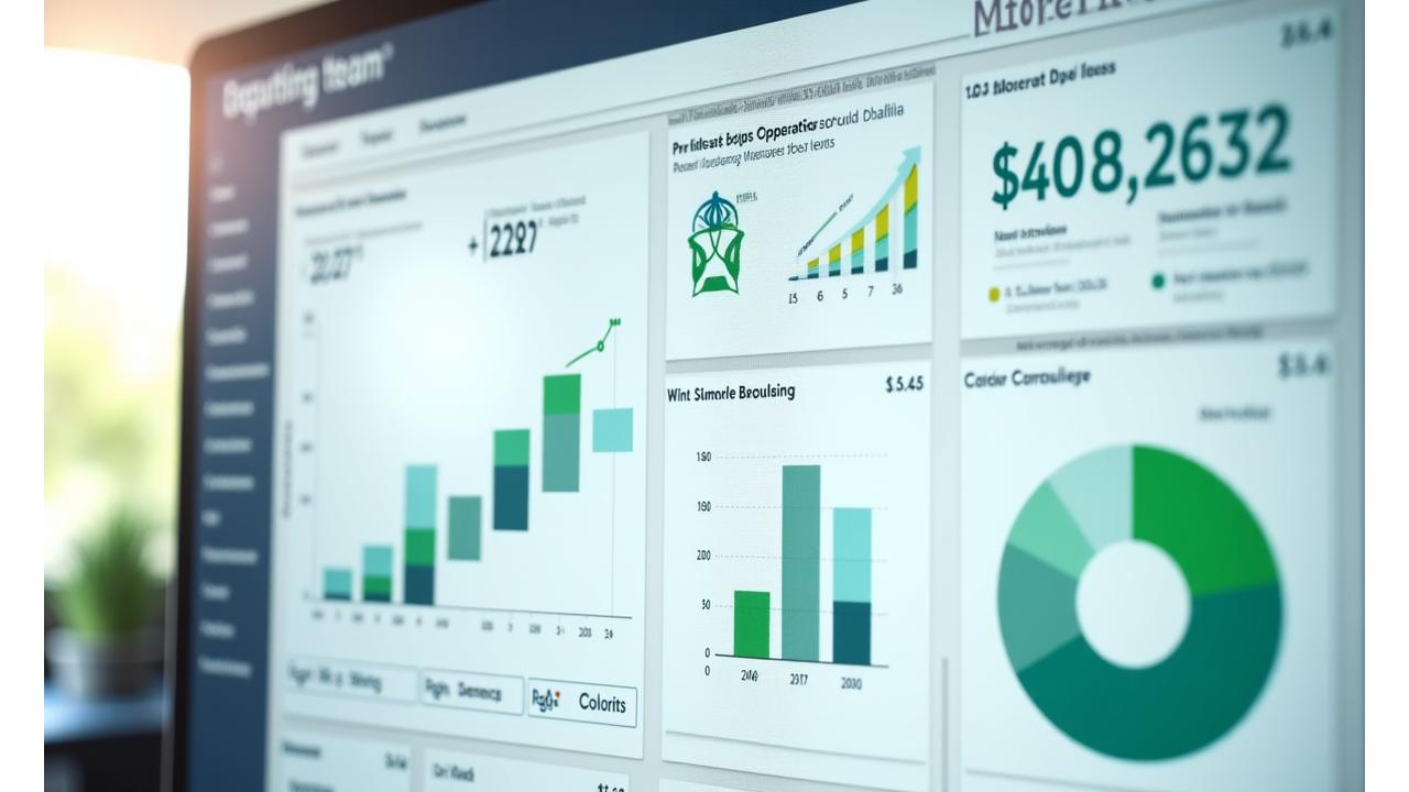 Dashboard con gráficos y métricas de rendimiento deportivo, mostrando la correlación entre nutrición y éxito.