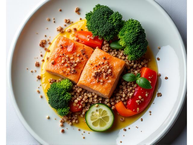 Plato gourmet rico en minerales para deportistas
